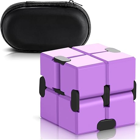Fidget Cube: Infinity Cube De-stress Gadget in Captivating Pink