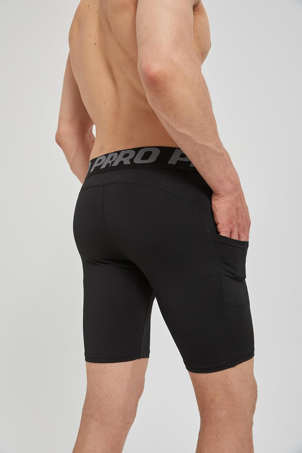 DANI CHINS Men's Athletic Compression Shorts Sports Running Workout Gym Underwear Boxer Shorts with Pockets - Image 4