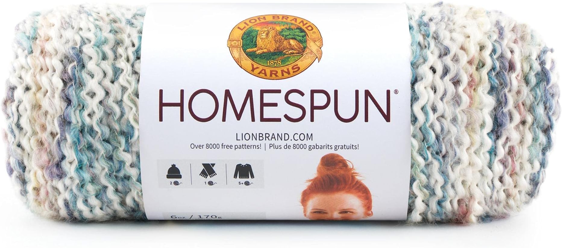 Lion Brand Yarn 790-315 Homespun Yarn, Tudor
