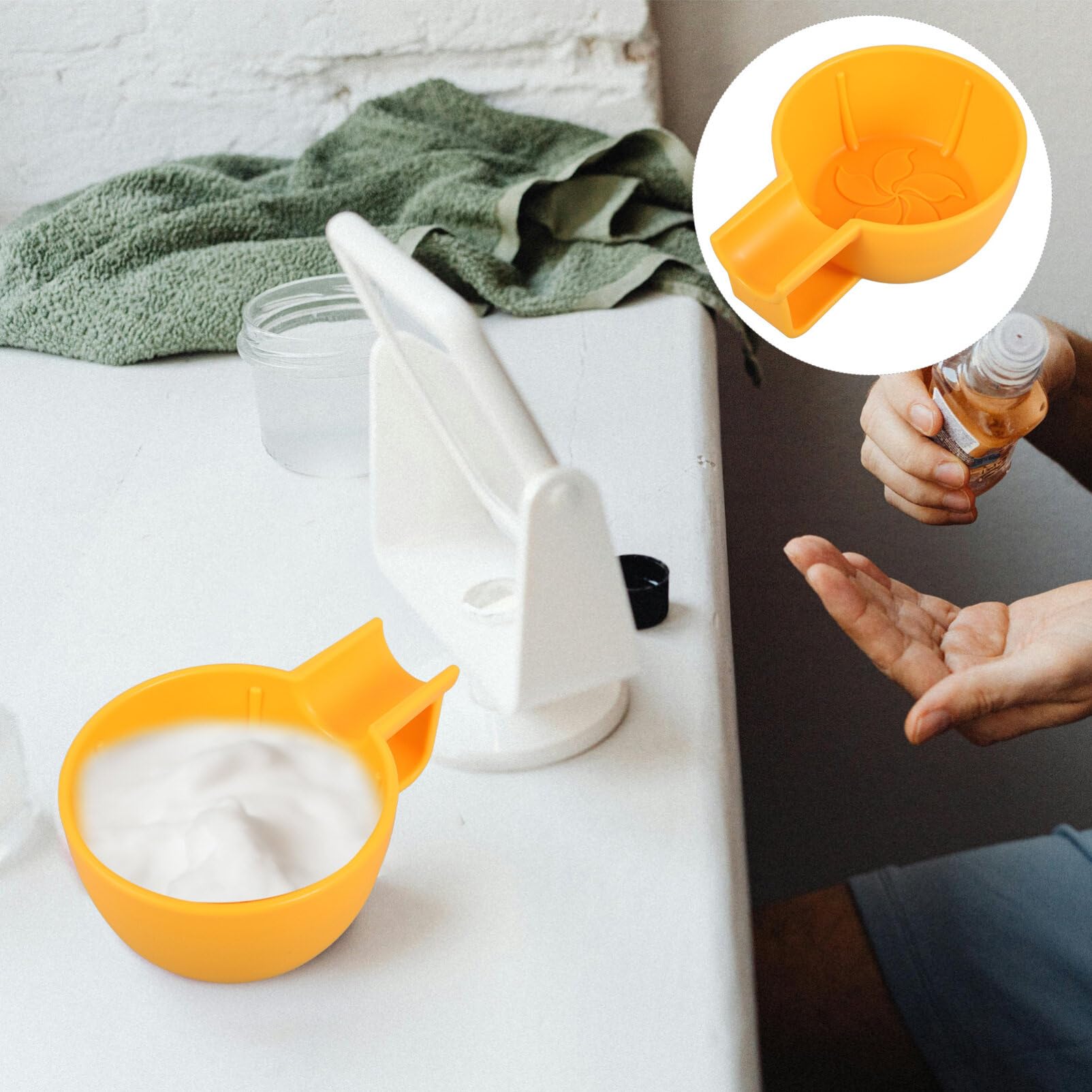 Ipetboom Shaving Soap Bowl Plastic Shave Bowl Shaving Mug Shaving Cup Shaving Soap Bubbles Bowl Barbers Accessories Gray