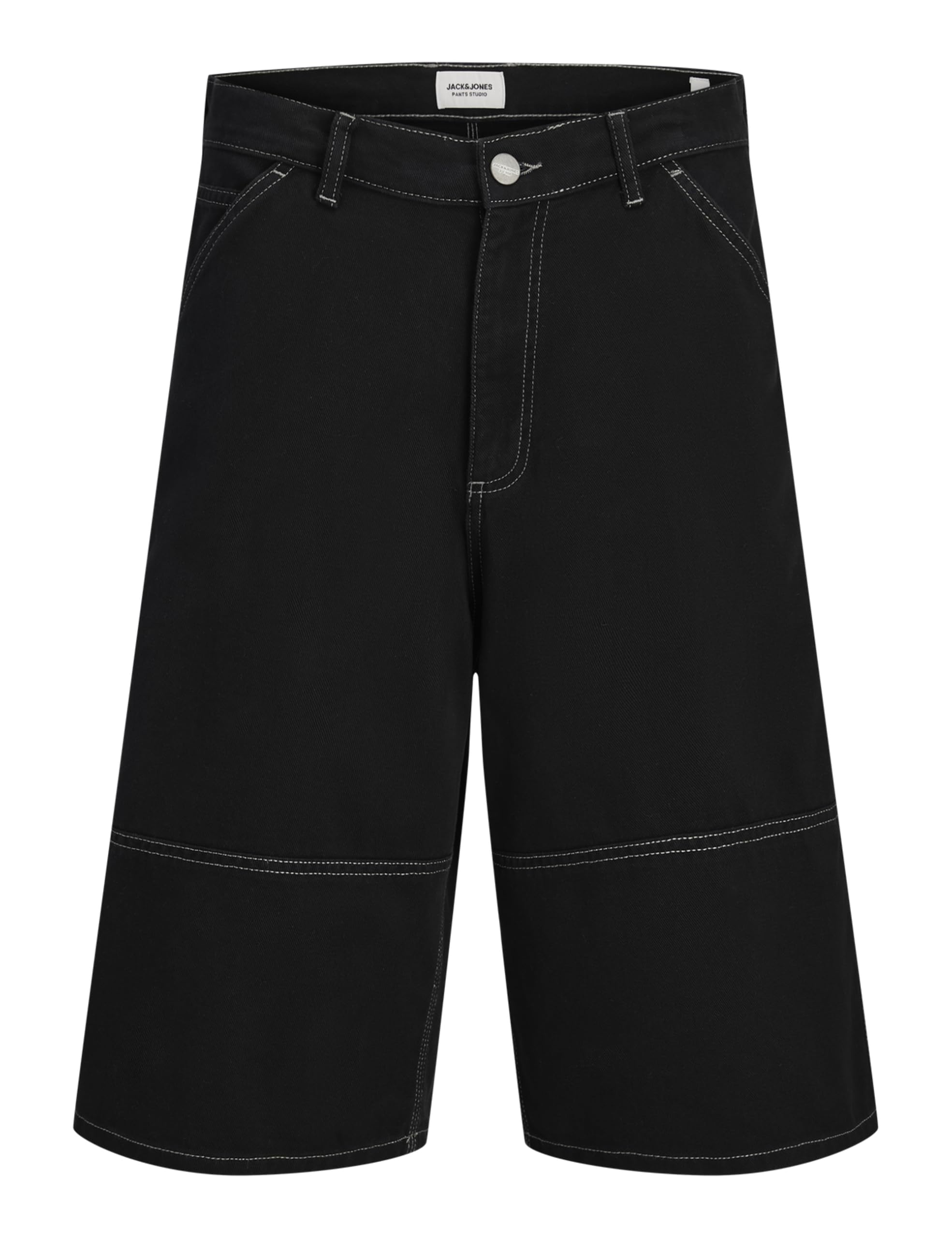 JACK & JONES Men's Jpstowen Contrast Panel Short XLong, Black, M