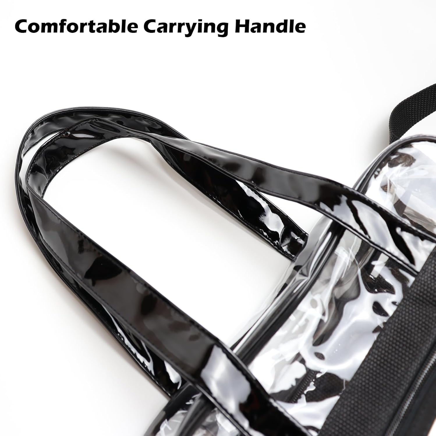 IMCUZUR Clear Crossbody Bag Stadium Approved, 12x6x12 Clear Stadium Bag, Clear Bag for Stadium Events, Large Clear Tote Concert Bag for Women and Men (Black) - Image 6