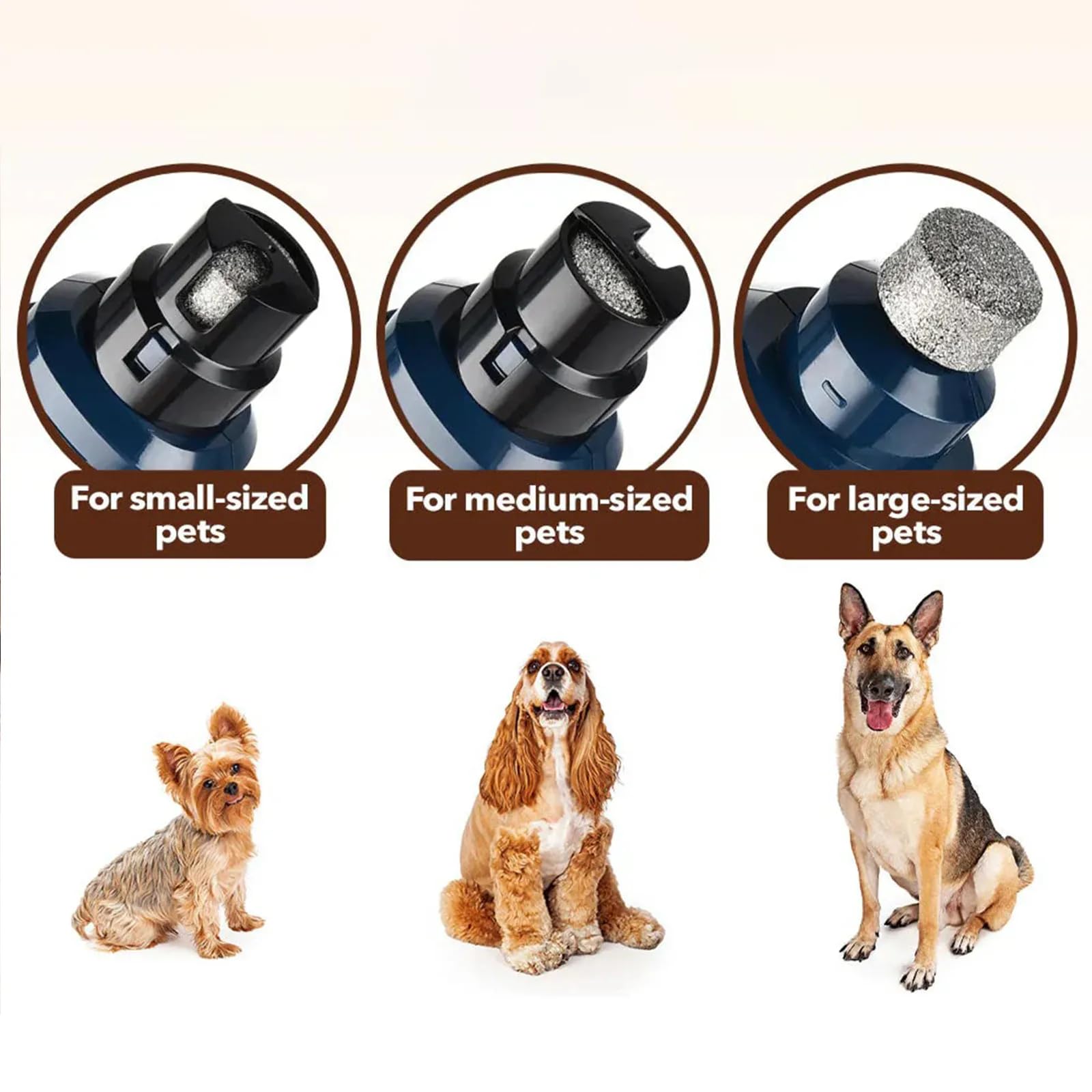 Molinillo de uñas para mascotas, molinillo eléctrico de patas de perro y gato con motor silencioso, cortaúñas portátil y recargable para un aseo seguro y fácil de mascotas en casa