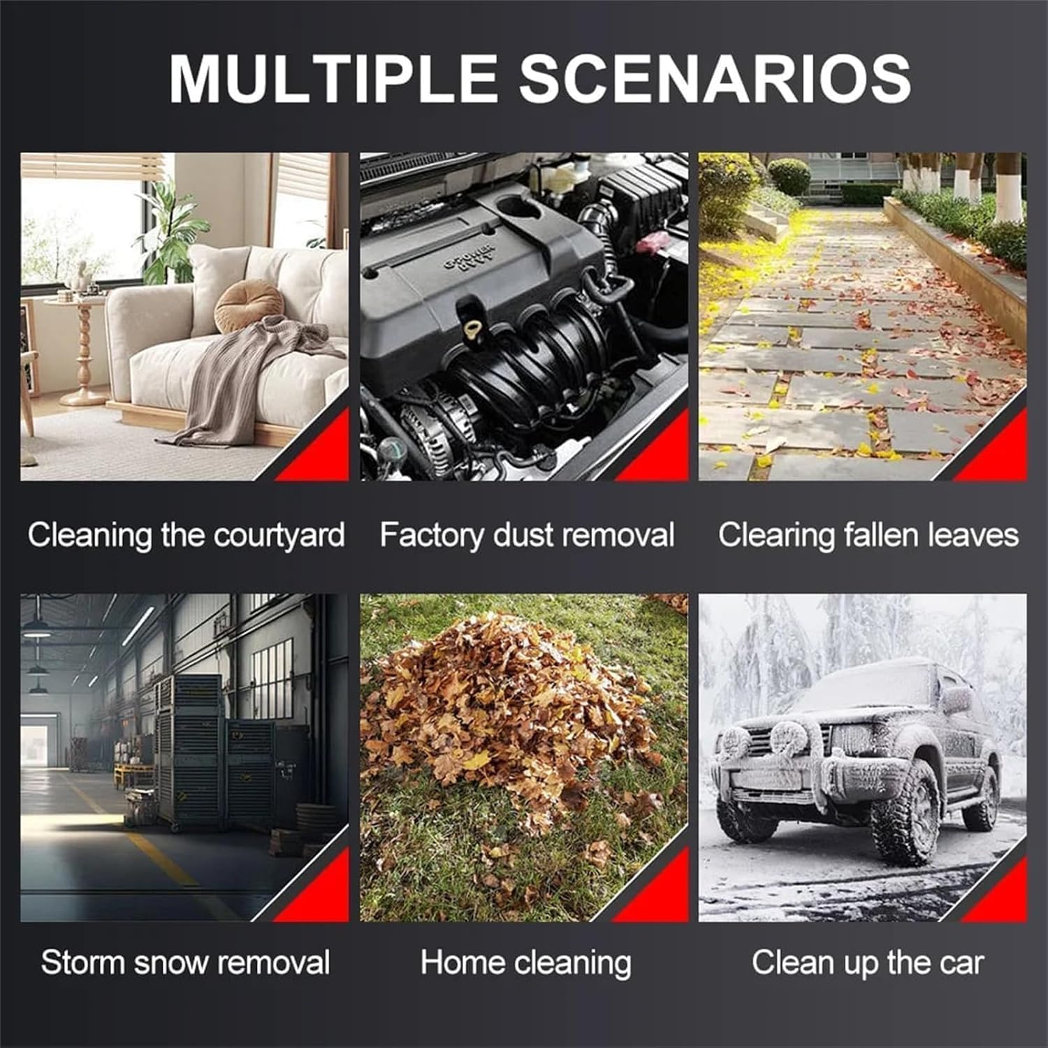 Cordless Leaf Blower Handheld Turbo Jet Blower Compressed Air Portable Dust Cleaner, Mini Powered Clear Snow Duster with Battery and Charge (with 1/2*Battery) (Blue)