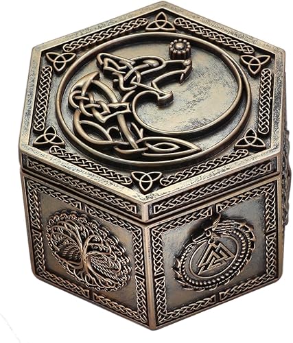 GuoShuang Joyero vikingo nórdico regalo lobo Yggdrasil celta baratija