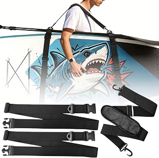 Correa de transporte para SUP, correa de transporte para tabla de surf, correa de transporte para tablas de surf, correa de hombro con correa de tensión para kayak, tabla de surf, canoa y SUP.