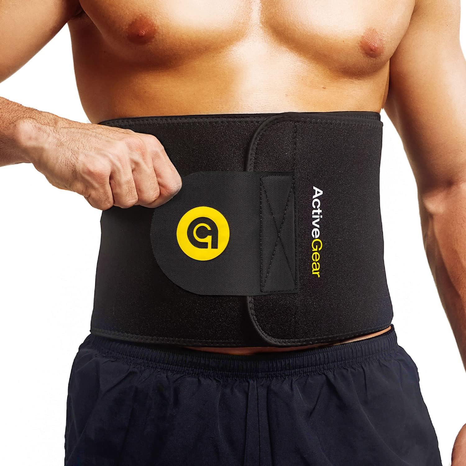 Premium Waist Trimmer & Trainer Belt for Men and Women - Sweat-Enhancing Slimming Wrap for Stomach, Adjustable Fit