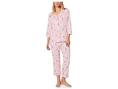 Bedhead PJs 3/4 Sleeve Classic Stretch Jersey Cropped Pj Set Women