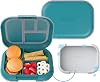 Bentgo Kids Chill Lunch Box - Confetti Designed Leak-Proof Bento & Removable Ice Pack 4 Compartments, Microwave Dishwasher Safe, Patented, Confetti Edition Truly Teal