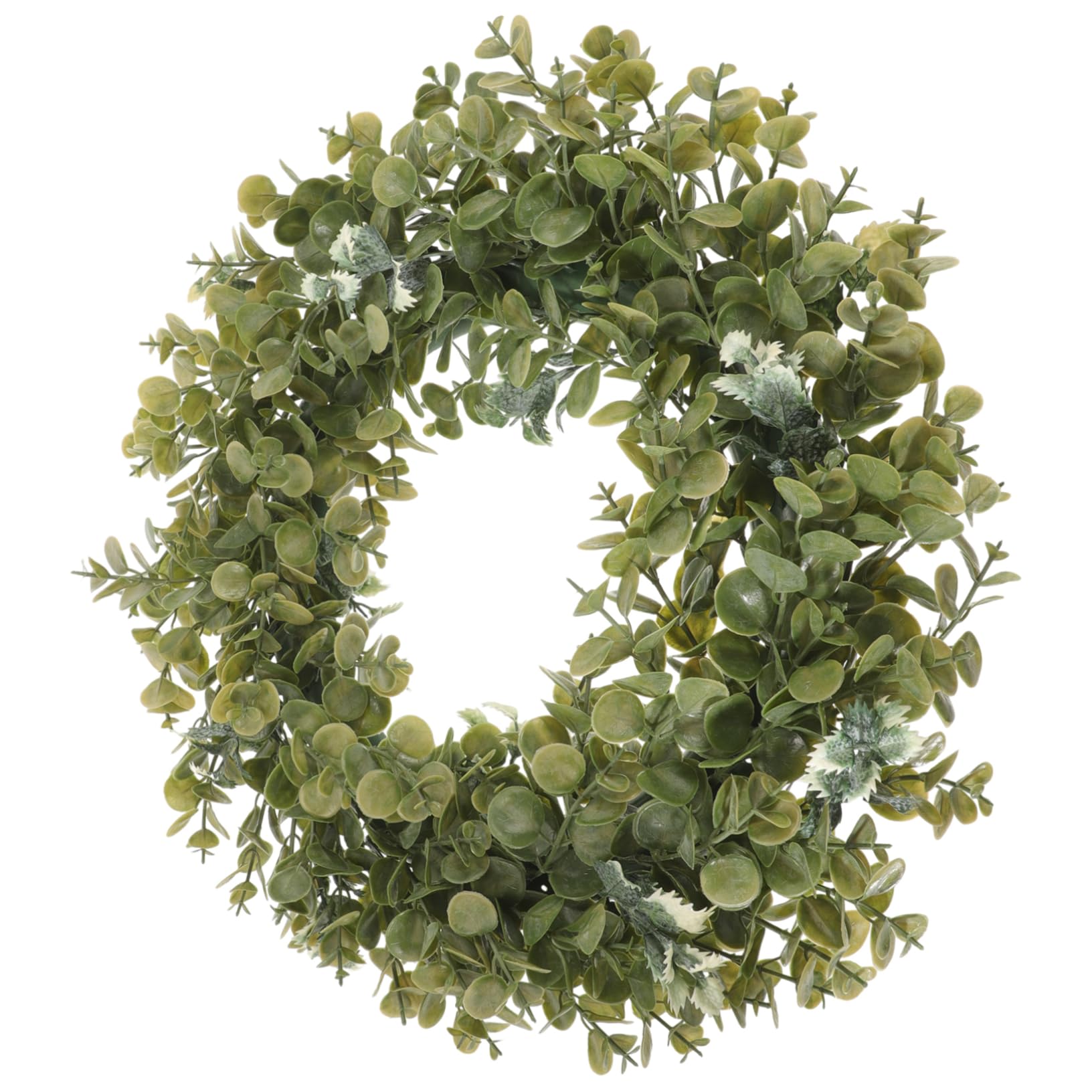 Ipetboom Ghirlanda Decorativa di Eucalipto Artificiale Verde in Plastica Aspetto Naturale Simulato, senza Necessità di Potatura o Annaffiatura, per Decorazioni Interne e Festive