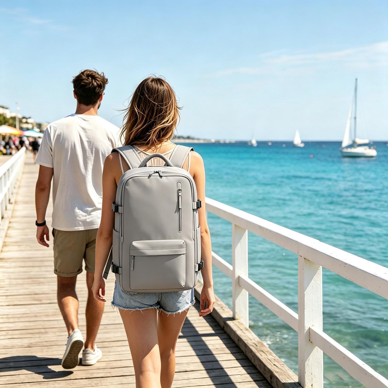 Zaino Con Scomparto Separato Per Scarpe Zaino Da Viaggio Per Computer | Grande Capacità Viaggi Palestra Lavoro Scuola Pendolarismo Escursioni Spiaggia