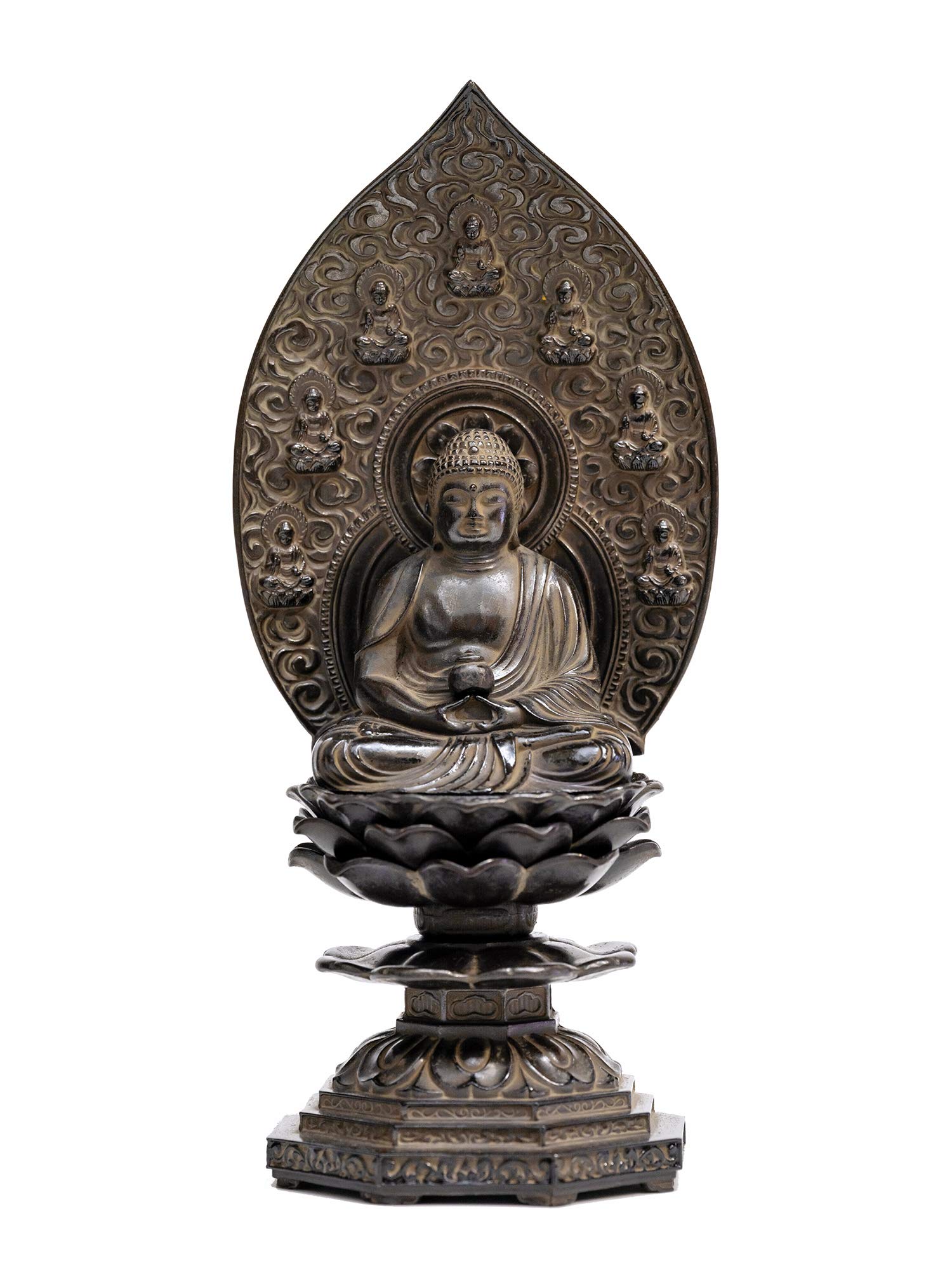 Amazon｜仏像 薬師如来座像 18cm （古美茶） 仏師：牧田秀雲 原型＿  