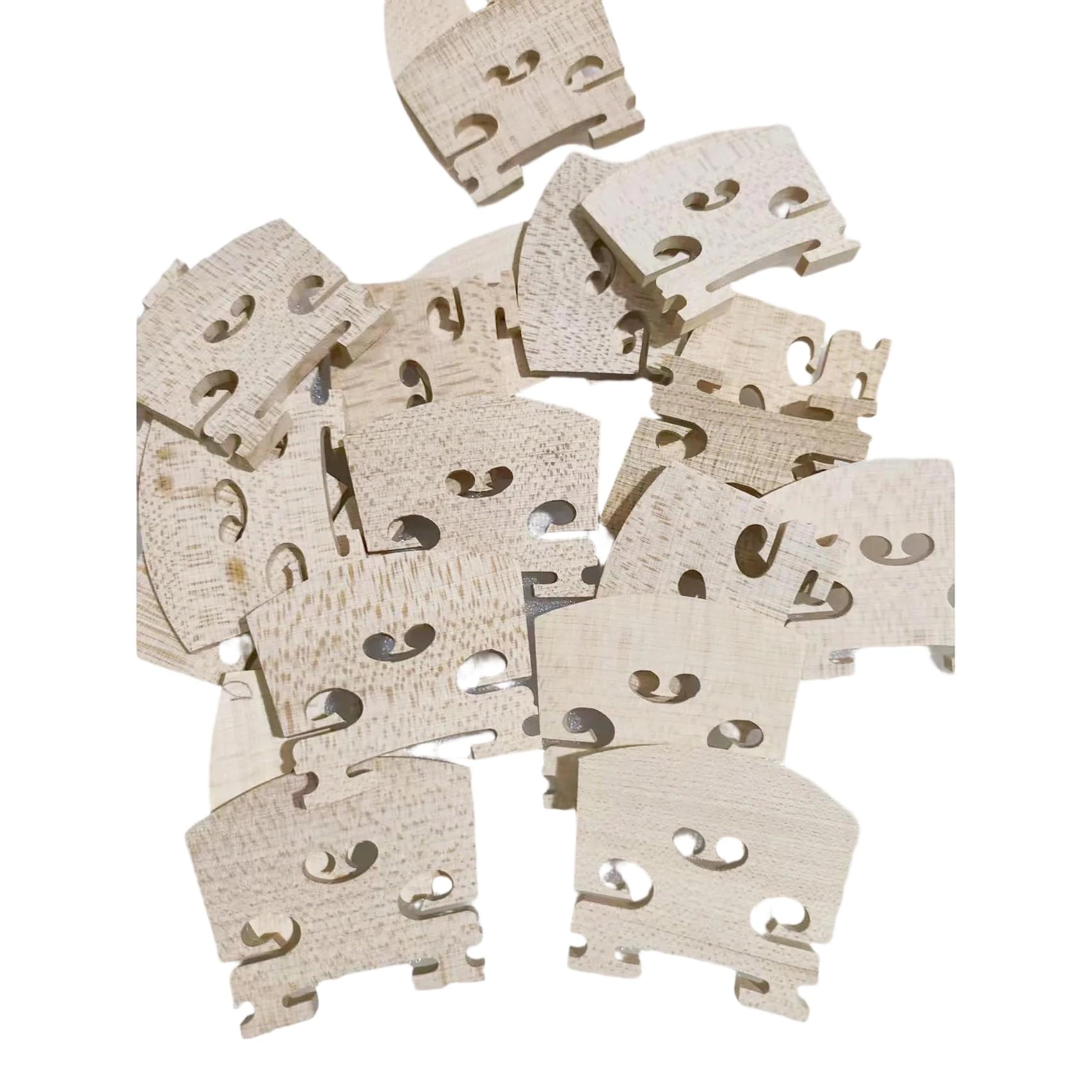 Juegos De Accesorios Para Violín 100 Piezas De Repuesto Para Puentes Madera Arce Varios Tamaños Para Instrumentos Violín(3-4 size)