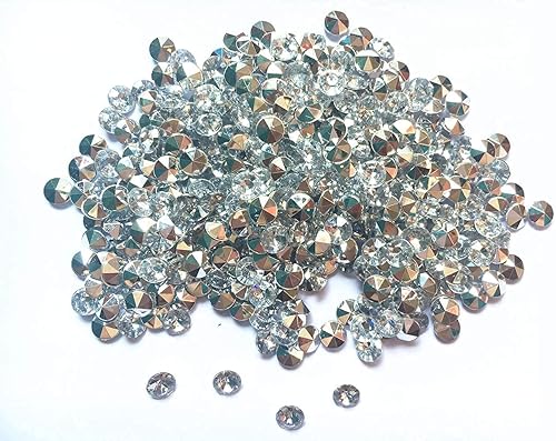 Miniatura 9 de Liying 1000 piezas de diamantes acrílicos de 0.315 in, confeti de mesa de diamantes redondos de imitación, gemas del tesoro para dispersos de mesa,