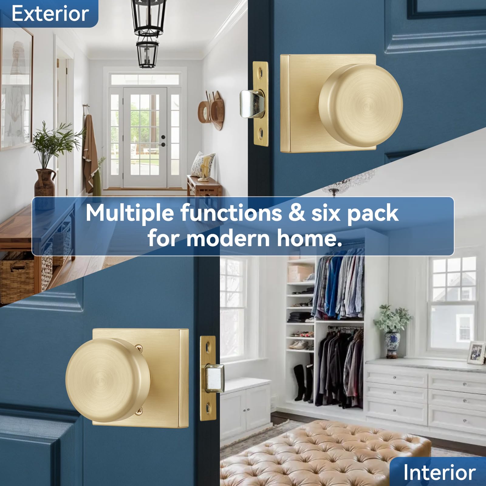 Black Door Knobs - Modern & Vintage Style -16