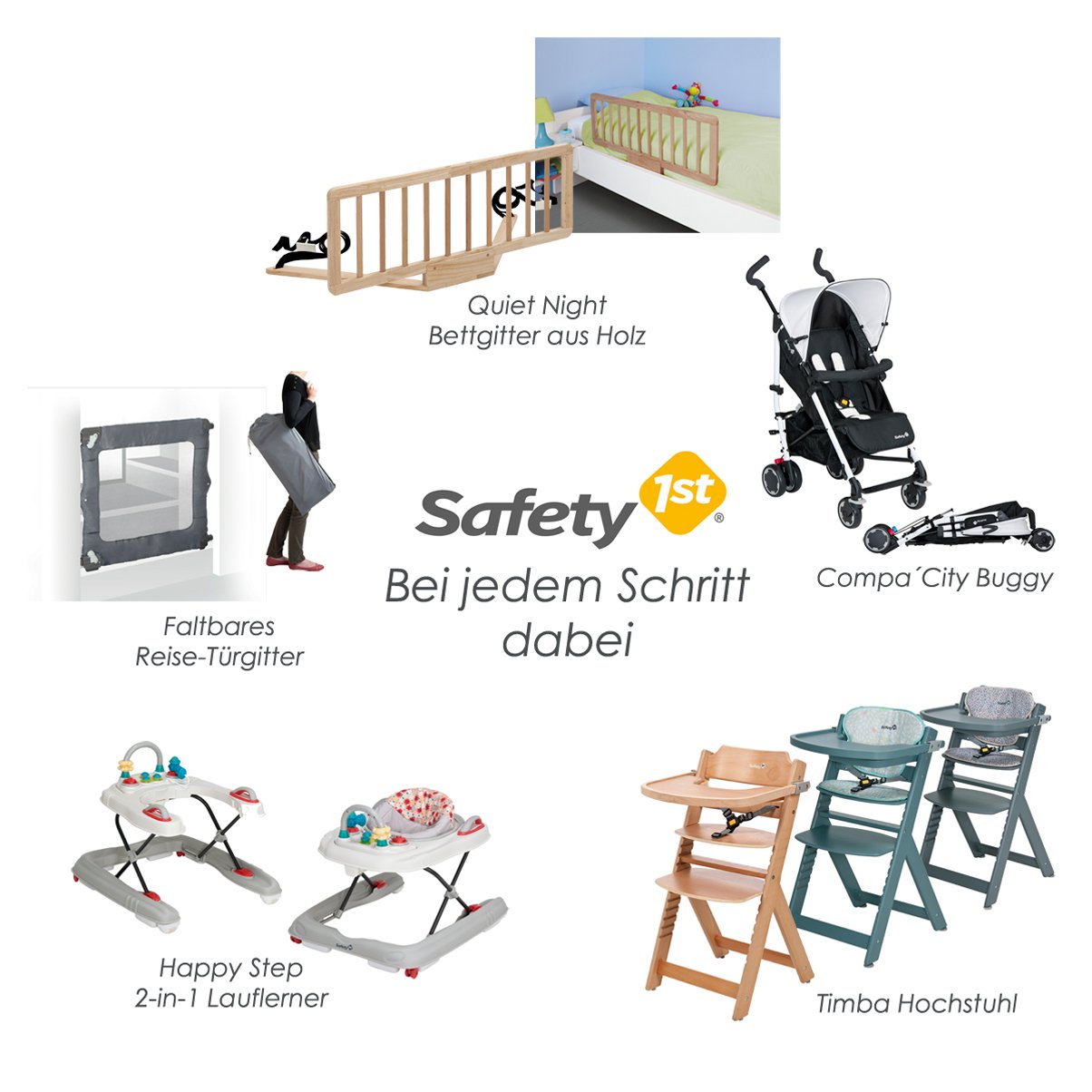 Safety 1st Quick Close Plus Treppenschutzgitter, extra sicheres Metall, Türschutzgitter zum Klemmen, weiß, bis 136 cm verlängerbar
