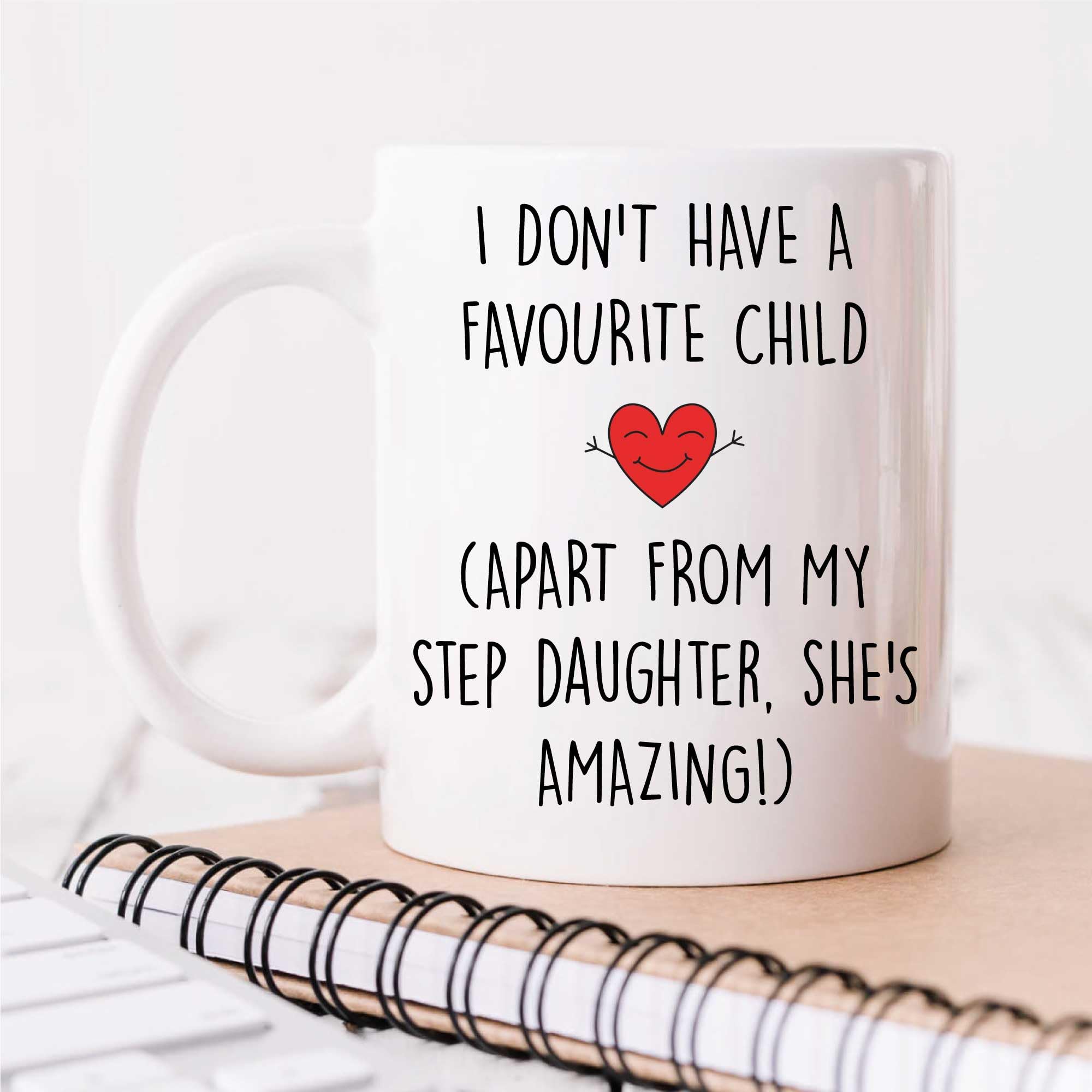 60 Second Makeover Limited Step Dad Mug I Don't Have A Favourite Child Apart from My Step Daughter She's Amazing Mug Fathers Day from Daughter Gifts for Men Stepdad Presents Bonus Dad Coffee Cup