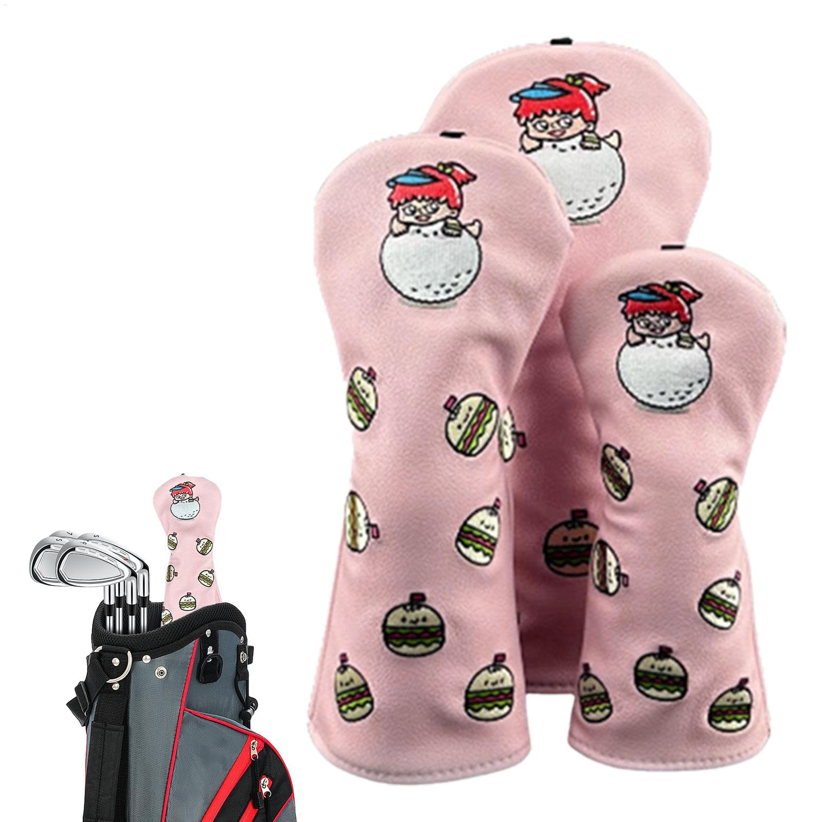 Fundas protectoras para palos de golf, fundas protectoras para cabezas de palo de golf, fundas protectoras para palos de golf con material transpirable para palos híbridos