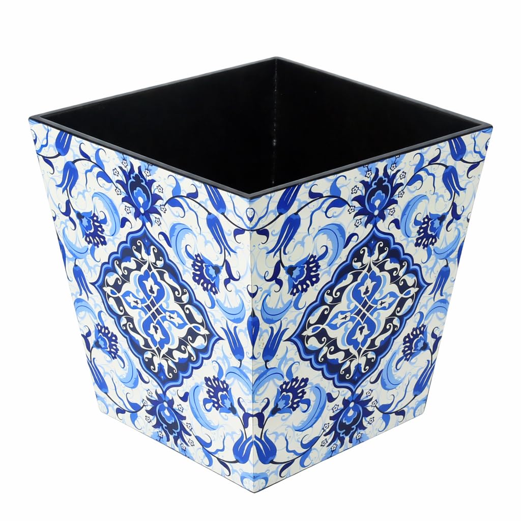 Reinvention Factory Wooden Dustbin in Iznik Design-image-4