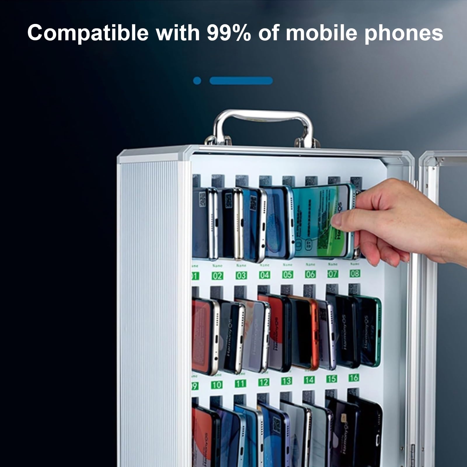 Supporto Per Telefono, Contenitore Multiuso for Cellulare, Progettato Specificamente for Le Aule, for Aiutare a Combattere La Dipendenza da Internet Ed È Adatto a Studenti e Adulti(29 * 20 * 49cm)