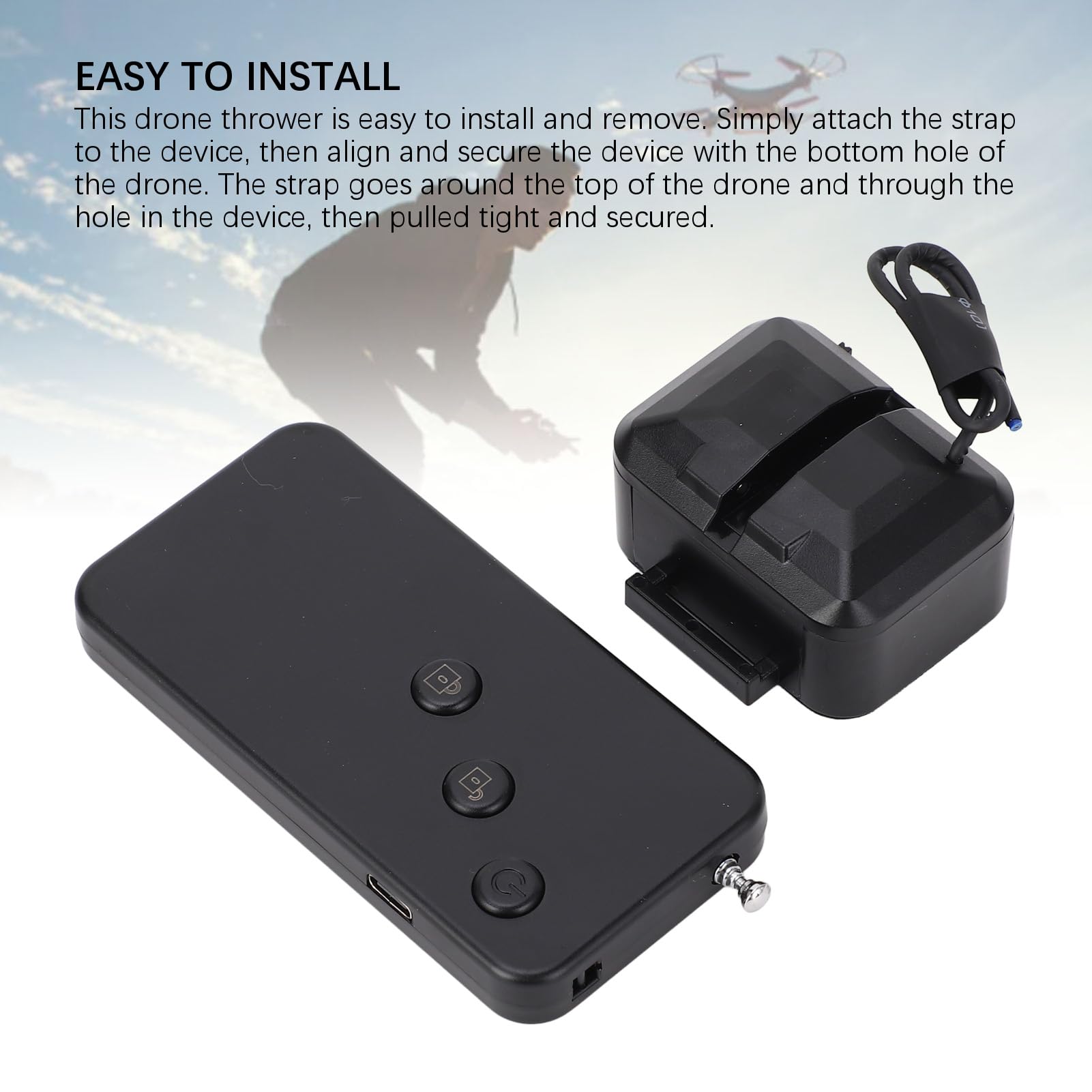 RiToEasysports de Liberación de Carga útil de Drones, de Caída de Airdrop de Drones de Drones de Transporte de Drones Ligeros de Liberación Rápida de Control de Control Remoto de Control de
