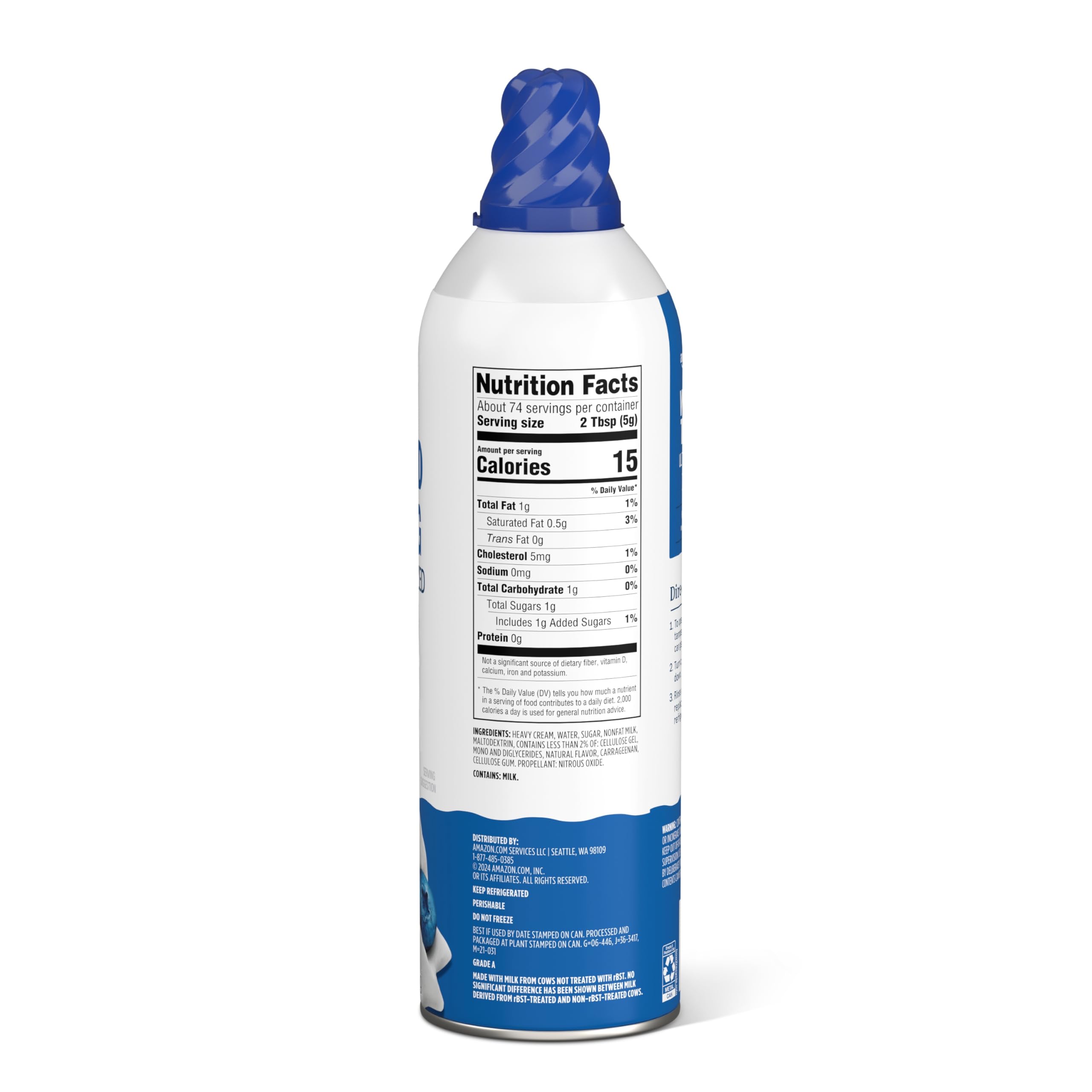 Amazon Grocery Extra Creamy Ultra Pasteurized Dairy Whipped Topping 13 Oz Previously Amazon Fresh Brand Packaging May Vary — view 3