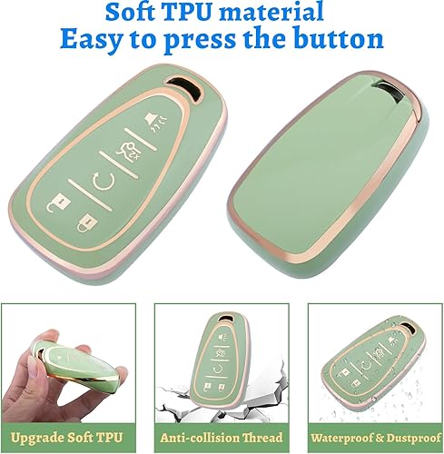 Miniatura 4 de XIYANG TRADE para funda de llavero de Chevy con llavero, funda de llave de TPU suave con soporte de carcasa completa de protección para Equinox