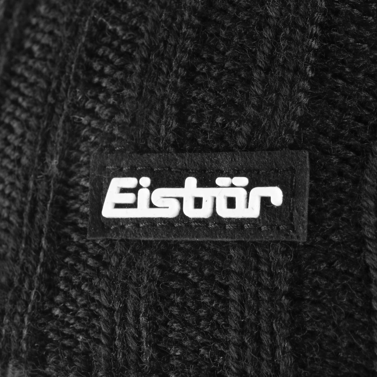 Eisbär Agor Pull-On Strickmütze Damen/Herren - Made in the EU Zopfstrickmütze Strickschirmmütze mit Schirm, Schirm Winter Herbst-Winter