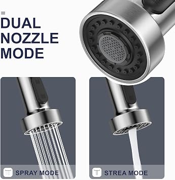 Kitchen Faucet with Pull Down Sprayer, Brushed Nickel