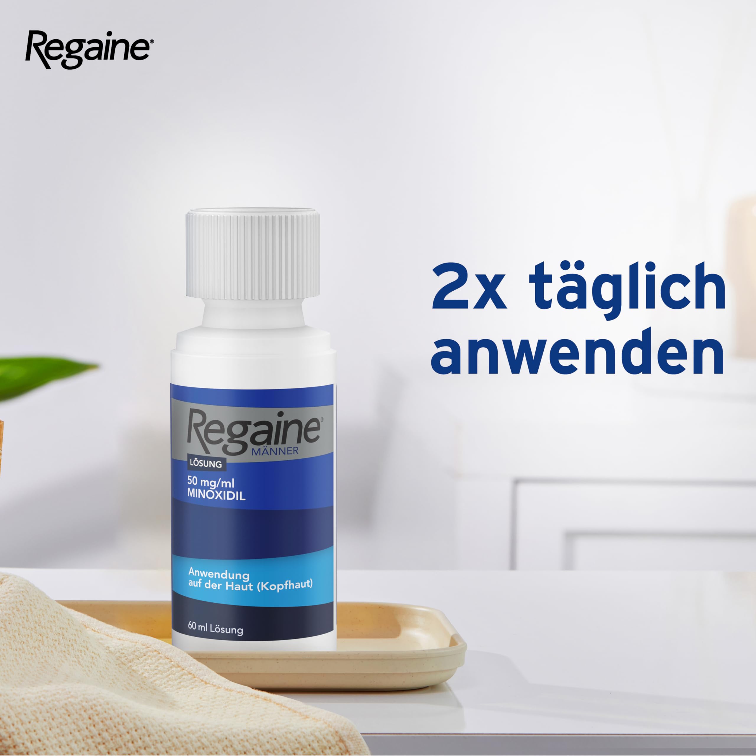 REGAINE Männer Lösung: Mit 50 mg/ml Minoxidil (5%) bei erblich bedingtem Haarausfall, 6-Monats-Vorrat, 6 x 60 ml