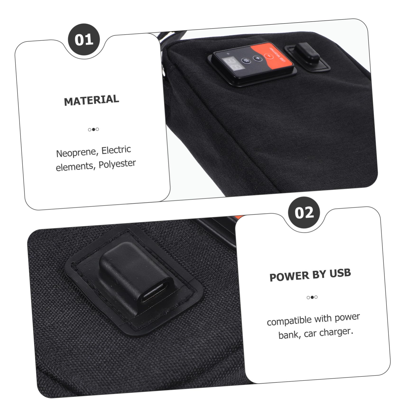 SOLUSTRE Tragbarer Feuchttuchwärmer mit USB Ladefunktion Feuchttücherwärmer aus Kunststoff Konstante Temperatur für Zuhause und Outdoor Nutzung