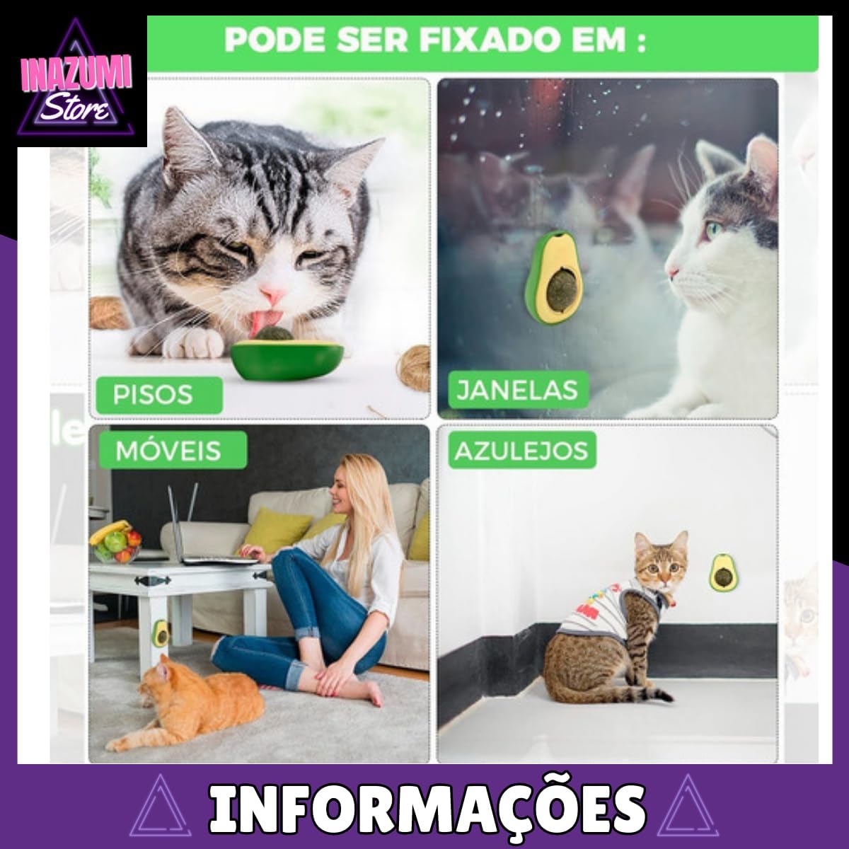 Abacate De Brinquedo Para Gatos Com Catnip Erva do Gato Bola de Lamber Natural