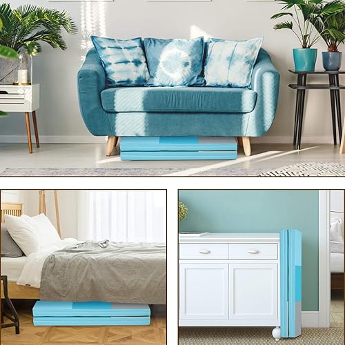 Miniatura 9 de MEDIMALL Alfombrillas de juego para bebé, tapete cuadrado de 58 x 58 pulgadas, tapete de piso para bebés, niños pequeños, bebés, tapete plegable