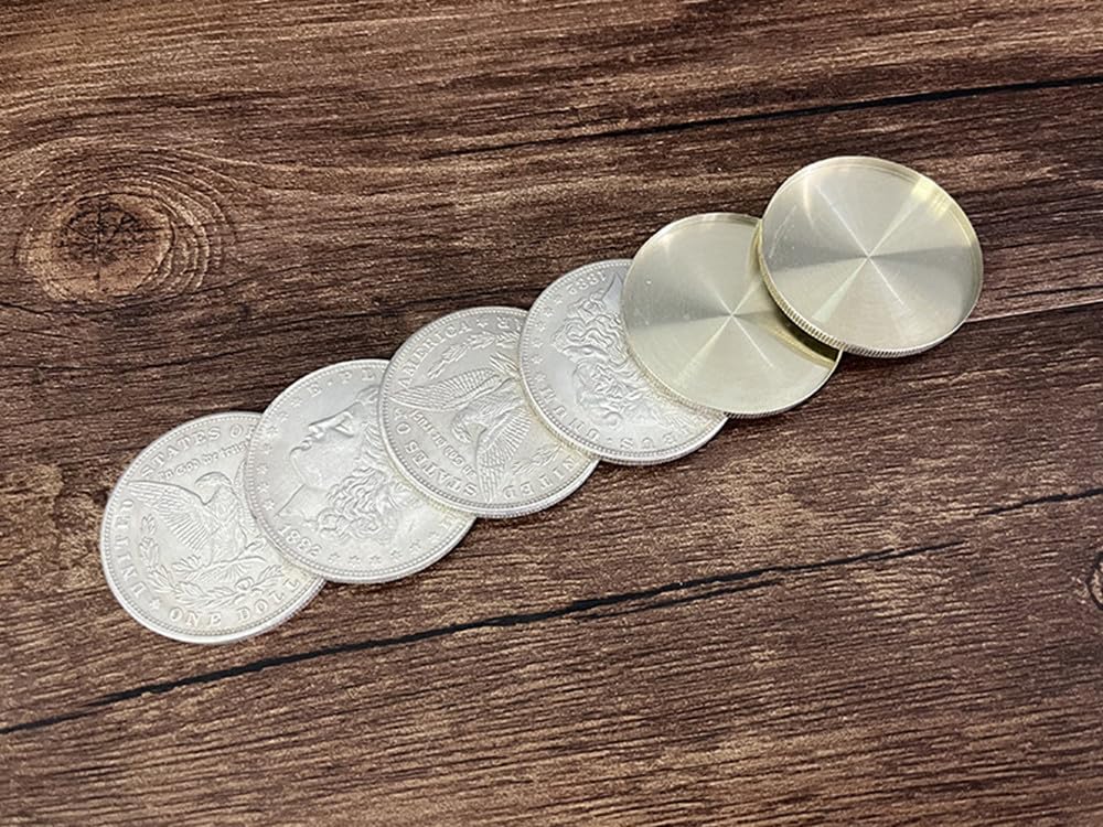 Set De Pièces Morgan Dollar ZQION En Cupronickel – Pour Tours De Magie Visuels – 4 Pièces + Shells + Vidéo