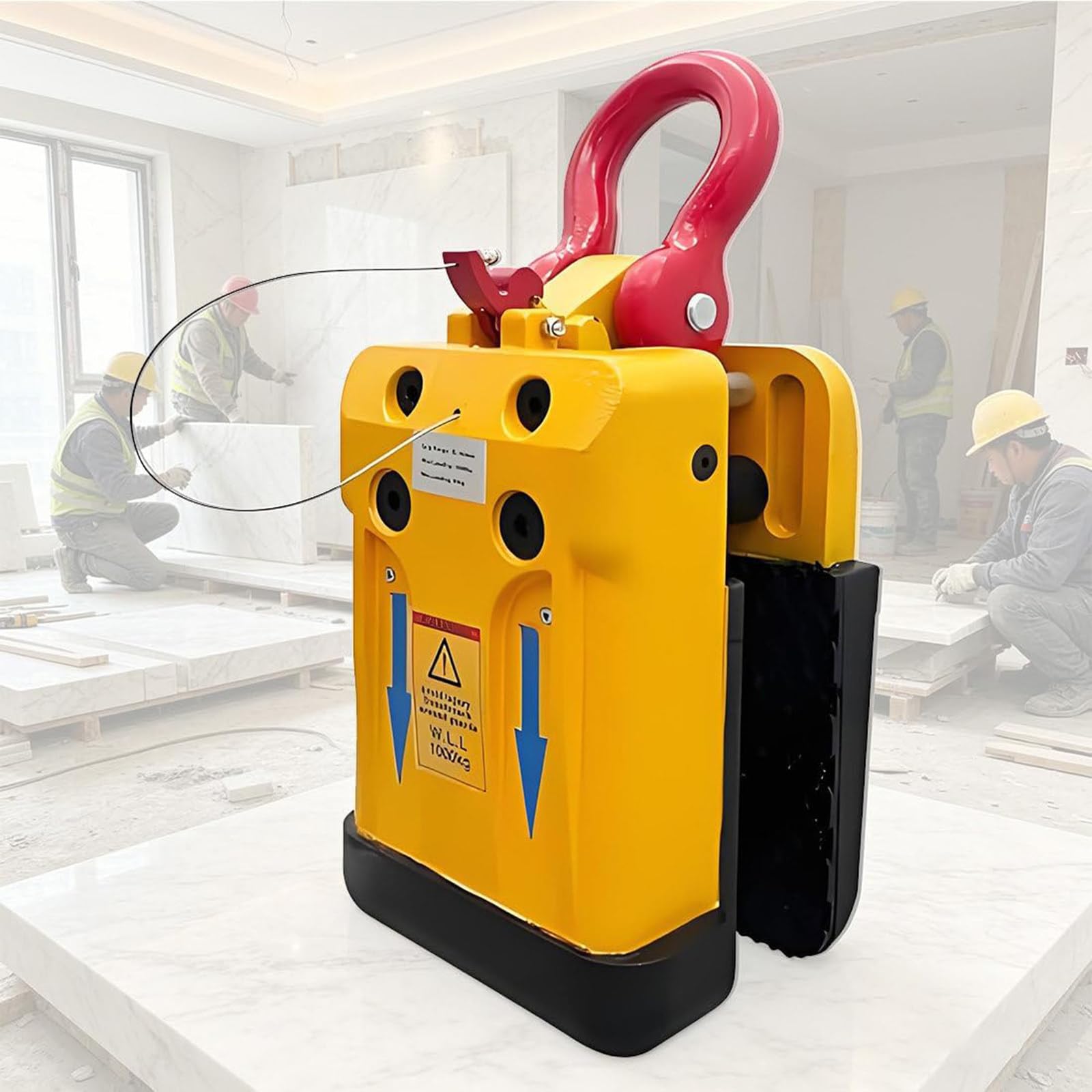 HajMyrdonyx Stone Slab Lifting Clamp, Heavy Duty 2200LBS Marble Stone Carrying Clamps with Adjustable Jaw & Rubber Grip, For Lifting And Transporting granite,Stone, Marble Slab Installation 60mm