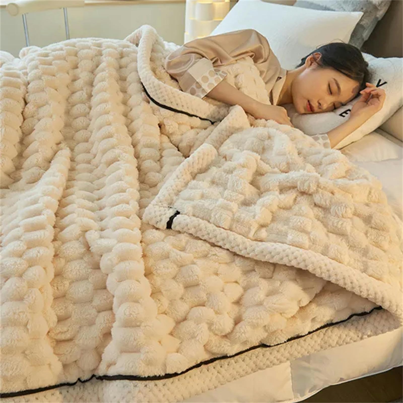 MdybF Koc koralowy aksamitny koc sofa klimatyzacja koc pojedynczy mały kocyk - mleko kawowy-200 x 120 cm
