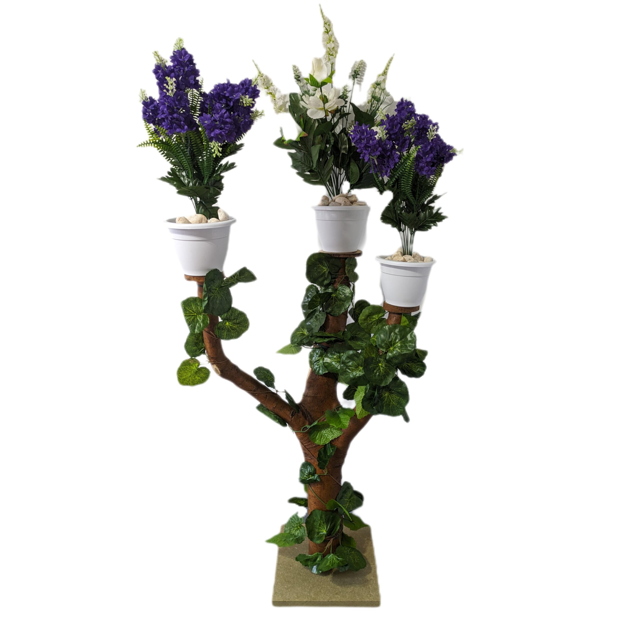 Árboles/macetero artesanales, complemento lujoso de decoración, adorno navideño para el hogar, luces navideñas, regalo aniversario, san valentín, CALIDAD PREMIUM. (A) árbol + luces
