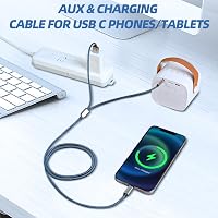 Gbformat USB-C 3.5mm Jack Aux Kábel 1.2m 2in1 Töltés és Hanglejátszás 6