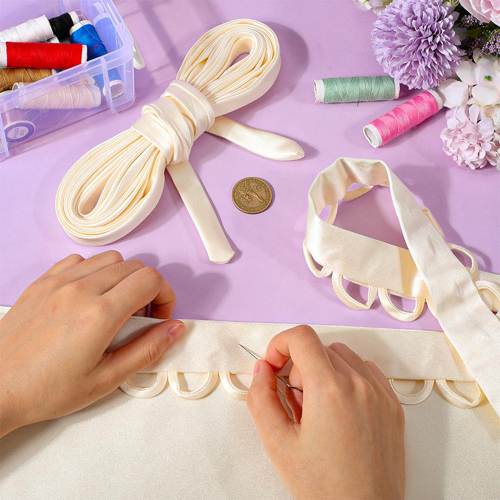 GORGECRAFT 4 kit de Corset pour Robe de Mariée Grand Tissu Satiné Extension de Panneau à Lacets Fermeture Éclair de Remplacement Ruban Réglable Attaches au Dos Corsets pour Bricolage champagne