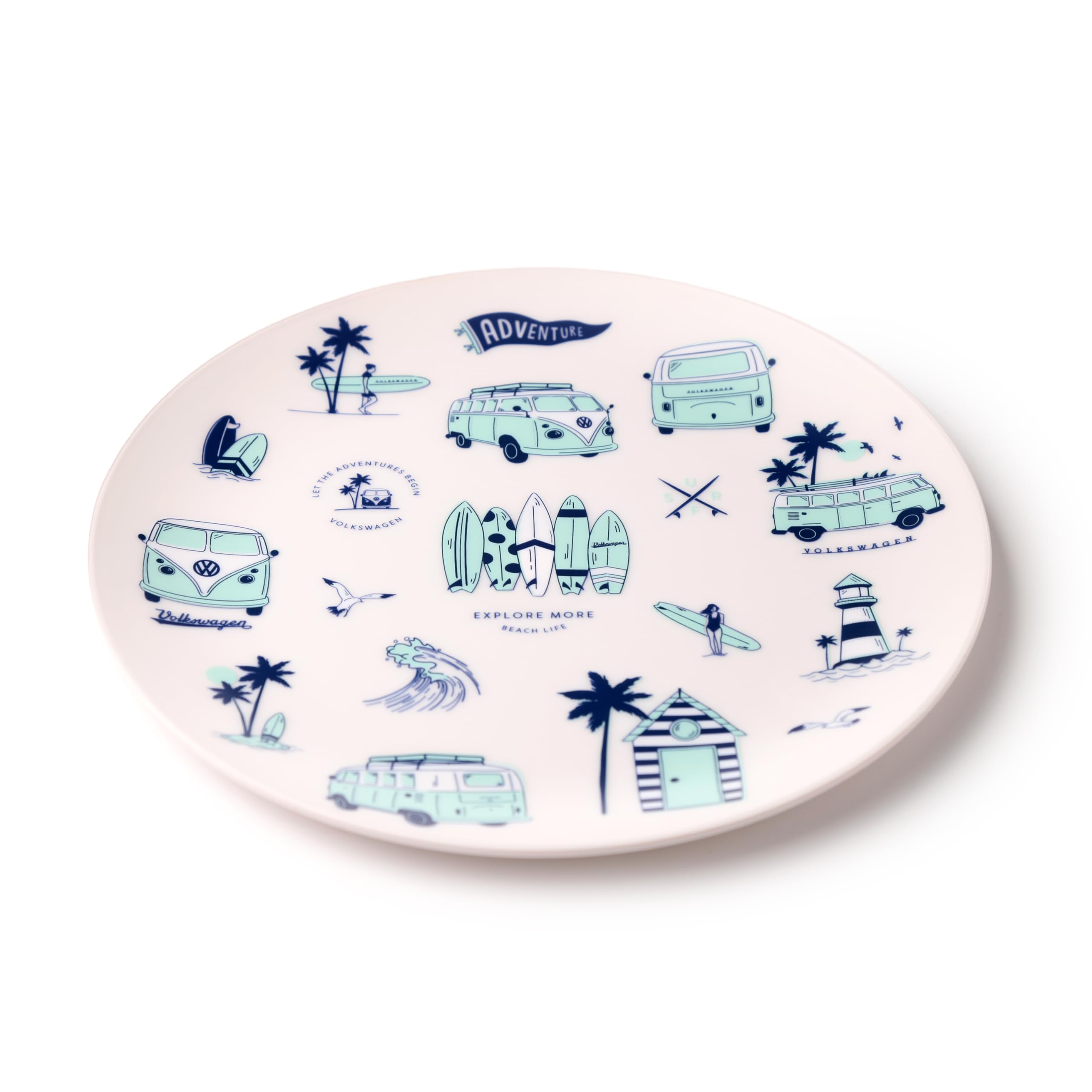 Puckator Set di 4 Piatti da Picnic in rPET Explore Volkswagen T1