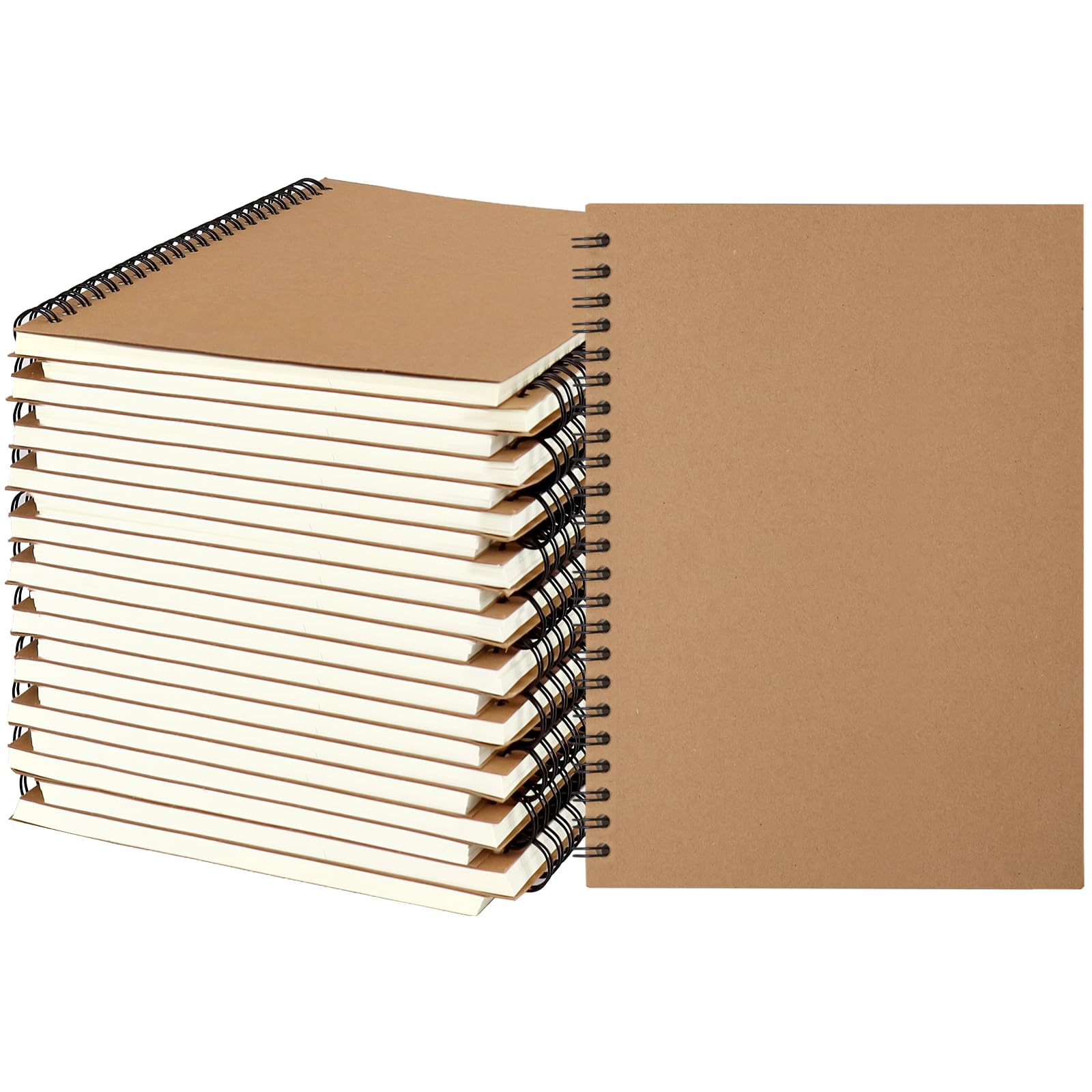 Confezione da 22 quaderni a righe, formato A5, a righe, con copertina rigida, per ufficio e scuola, 100 pagine/50 fogli, 21 x 14 cm