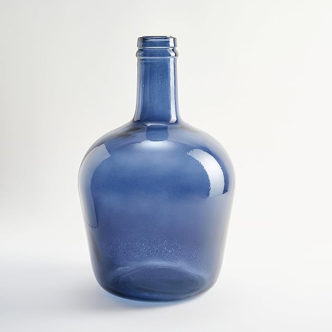 Garrafa de Vidrio Damajuana Artesanal 4L Lisa en Azul Marino
