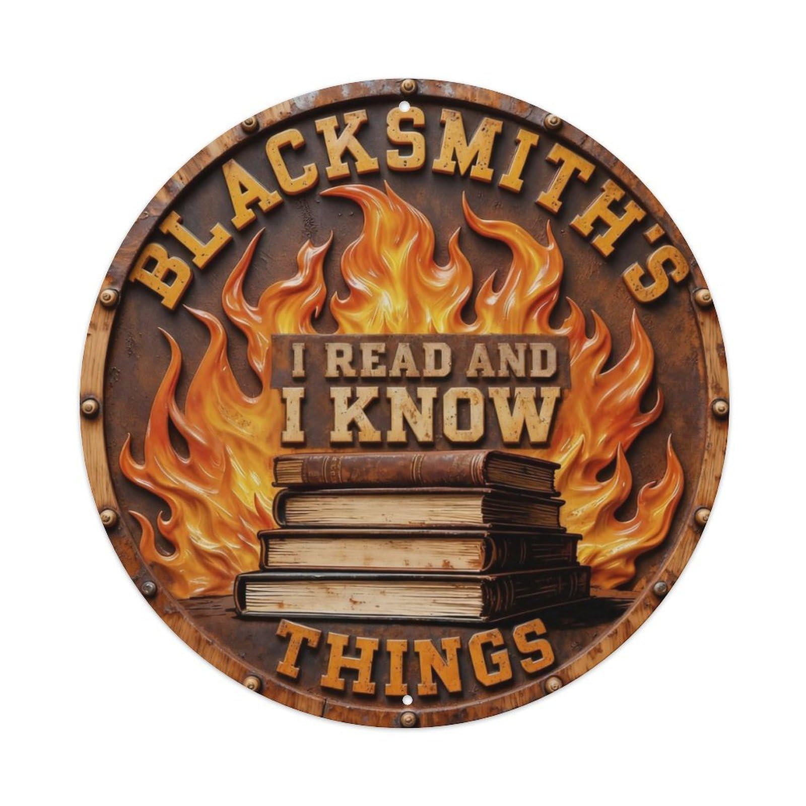 I Read And I Know Things Metal Tin Sign Plaque