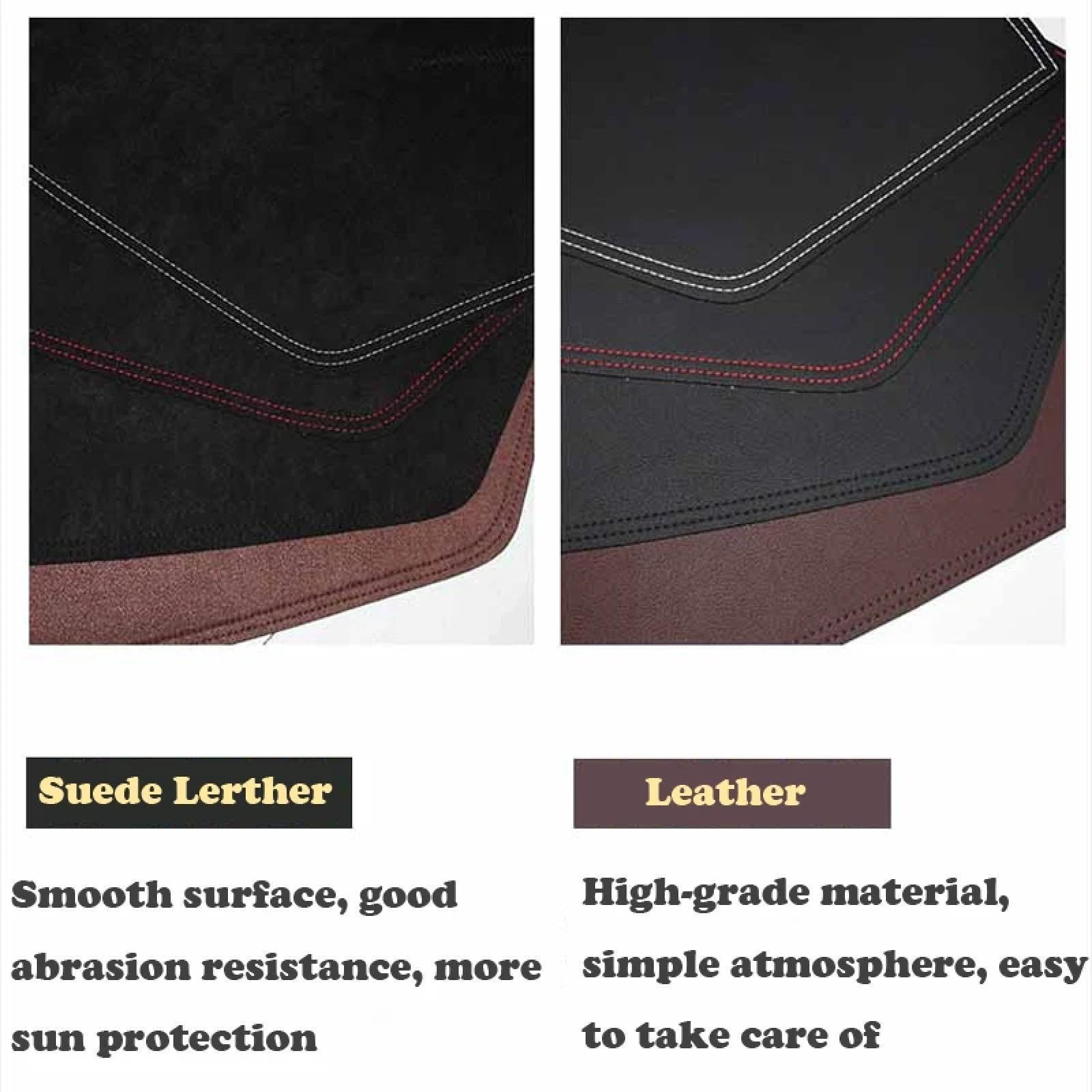Leather Dash Mat Cover – Fits Lexus IS250 2013-2019 – Black With Black Stitching