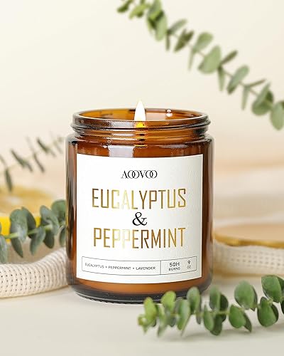 Miniatura 138 de AOOVOO Velas de canela de manzana, velas perfumadas de 9 onzas, vela de aromaterapia, vela de soja para el hogar