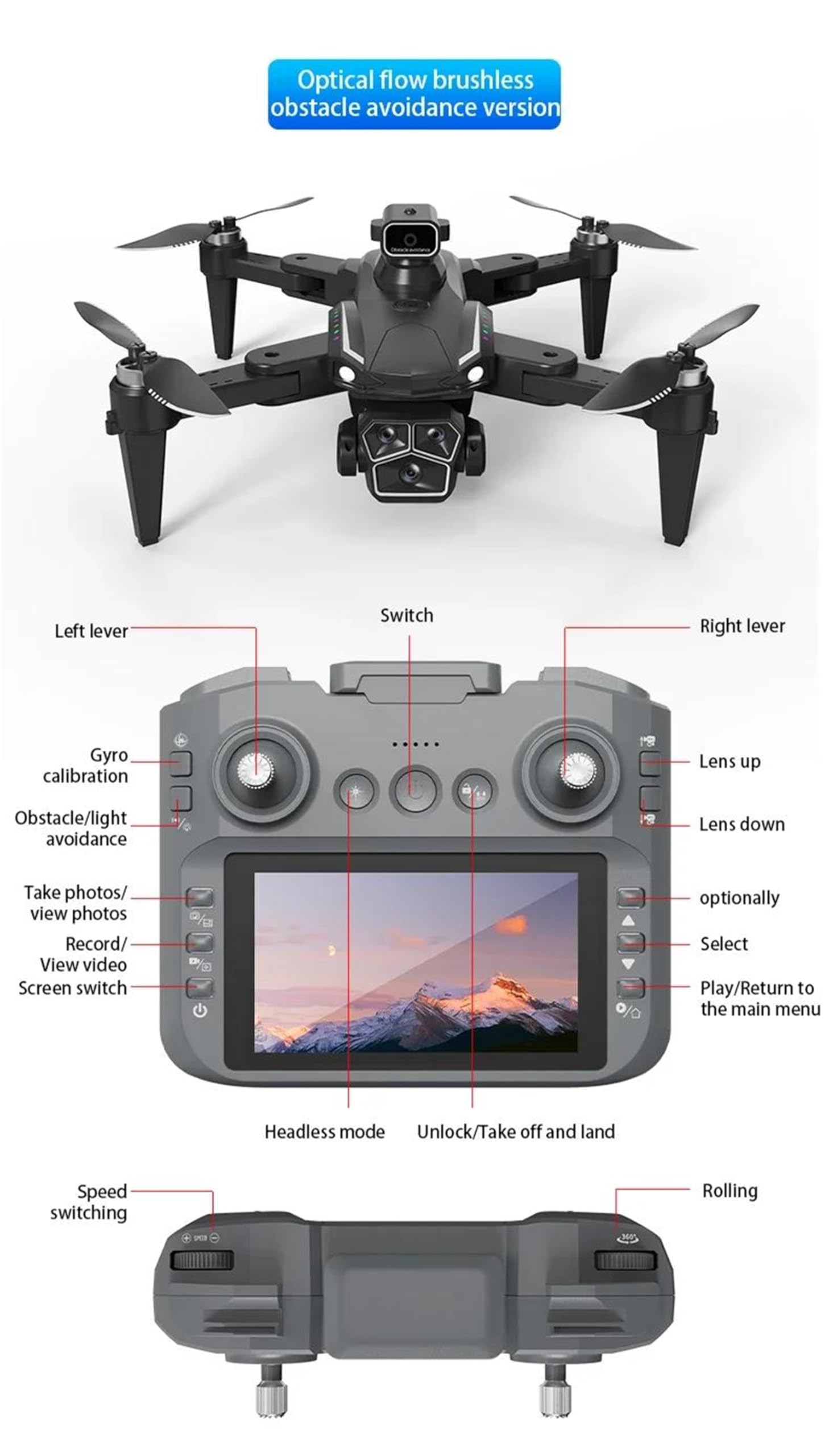 Dron s12 6k profesjonalny dron z kamerą hd gps 5g wifi silnik bezszczotkowy optyczny przepływ zawisający składany quadrocopter,Triple battery