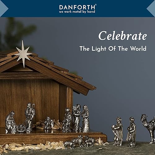 Miniatura 3 de DANFORTH Holy Family - Juego de Belén de peltre hecho a mano, hecho en Estados Unidos