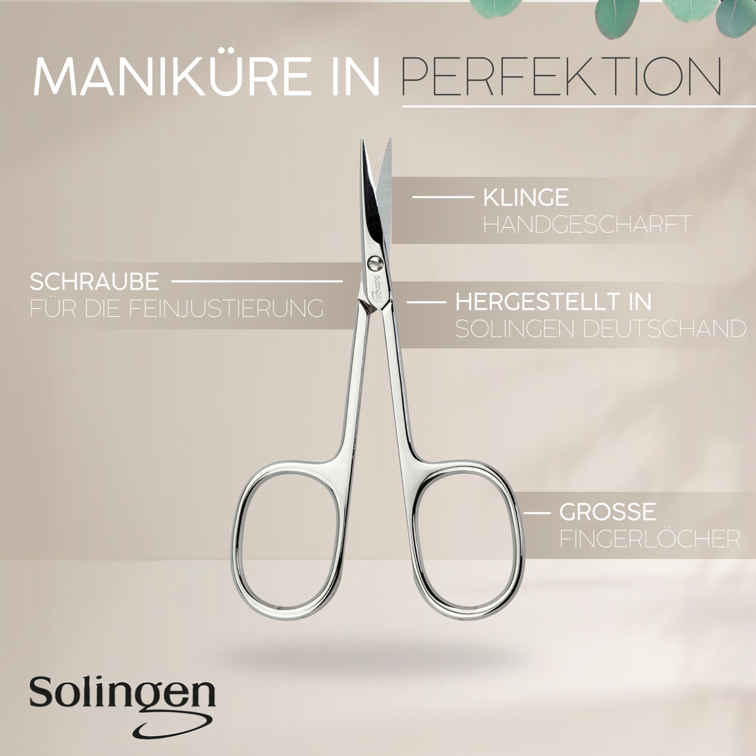 Maniküre Set Solingen mit Top Preis/Leistung - Kunst-Leder Etui handlich und weich - 6teiliges Nagelset für Damen und Herren marQus aus glanzvernickeltem poliertem Stahl