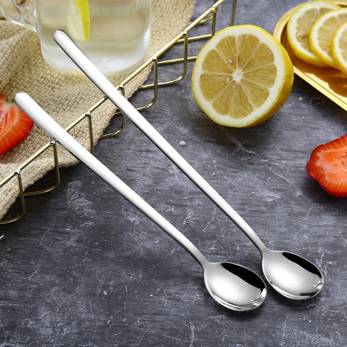4 Pcs Stainless Steel Simple Spoons for Kitchen and Dining, Easy to Wash and Sturdy Food Spoons, for Home and Restaurant Use