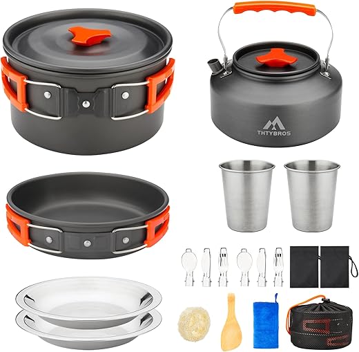 17-Piece Camping Cookware Kit for Outdoor Cooking